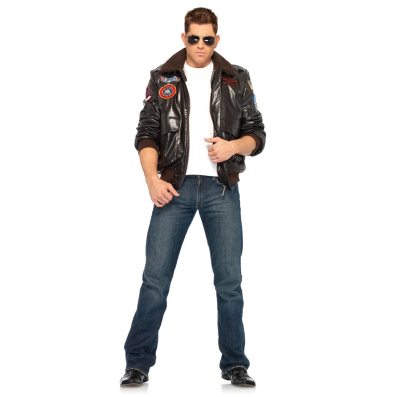 Top Gun Men’s Bomber Jacket Set Adult Costume Small