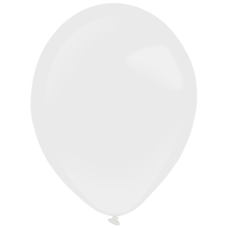 100 latex balloons Frost White 12cm