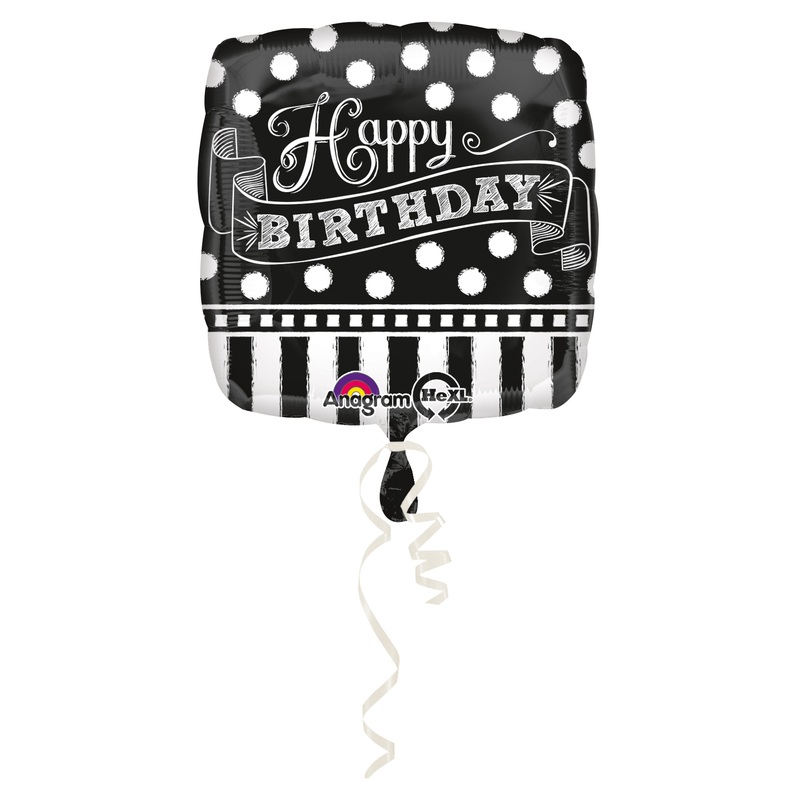 Birthday balloon Black & White Party