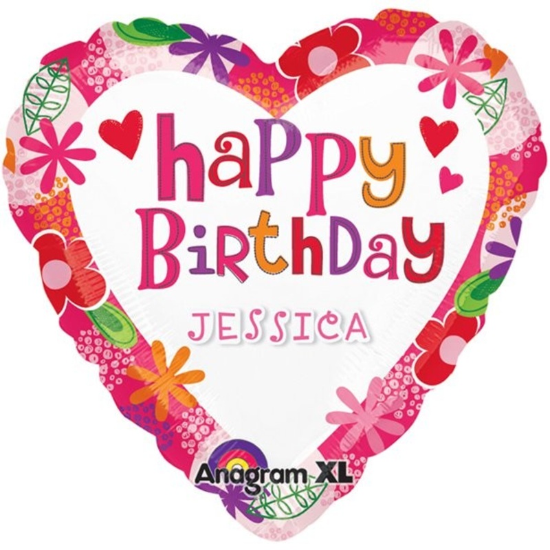 DIY Happy Birthday heart balloon 45cm