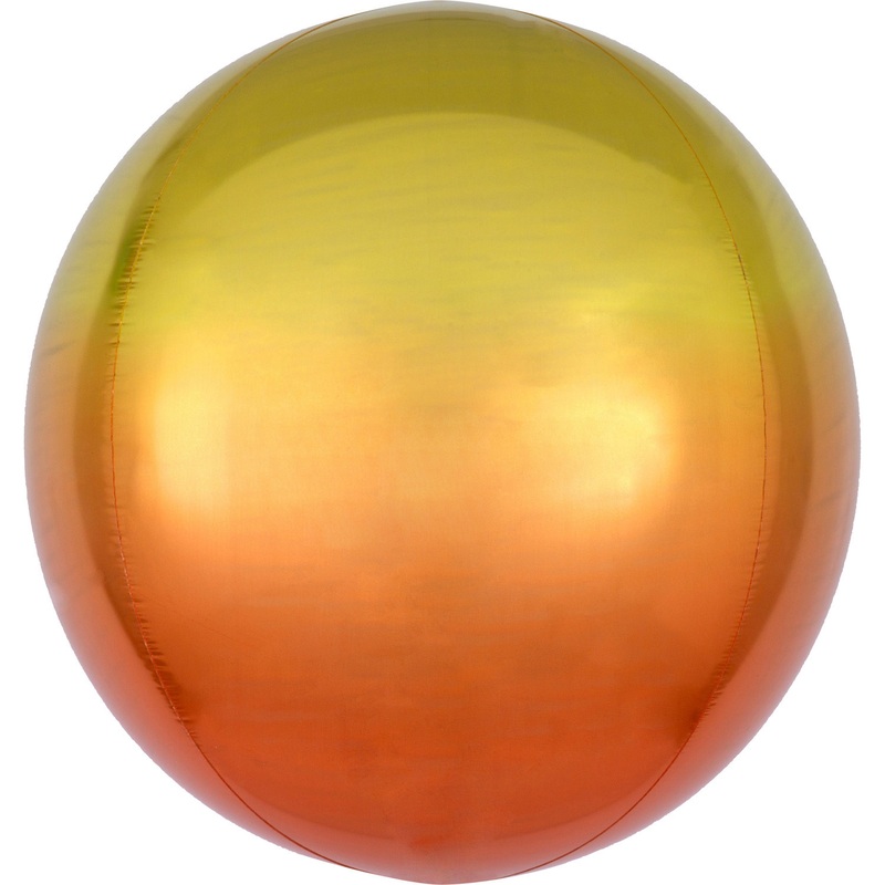 Ombr foil balloon yellow-orange 40cm