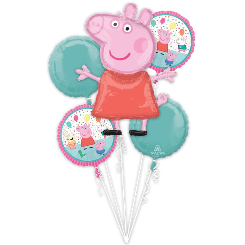 Peppa Pig foil balloon bouquet