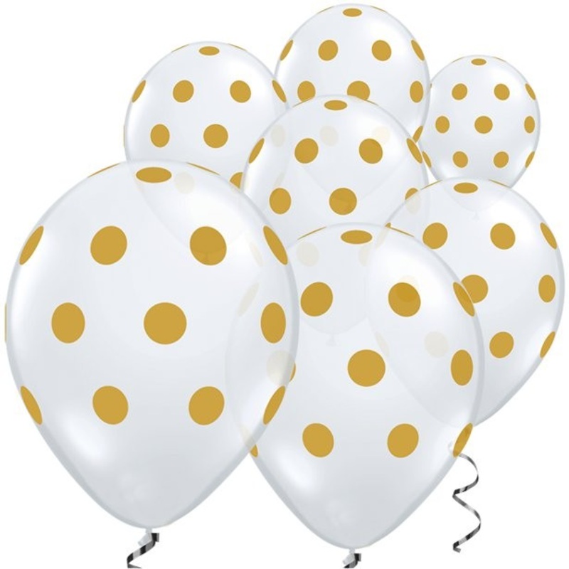 25 gold dots balloons 28cm