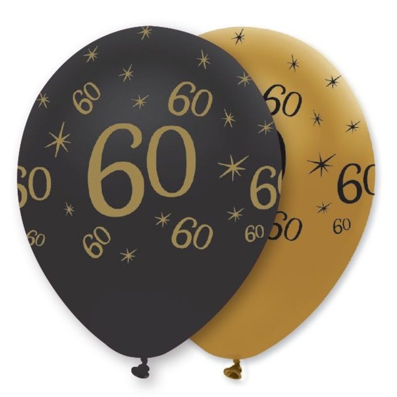 6 Magical 60th Birthday balloons 30cm