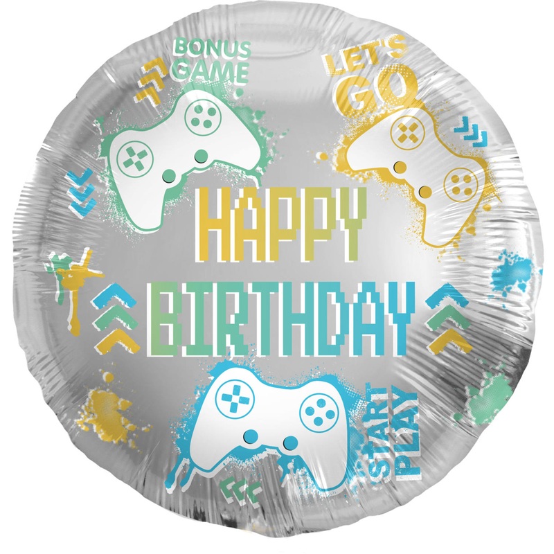 Bonus Games Birthday foil balloon 45cm