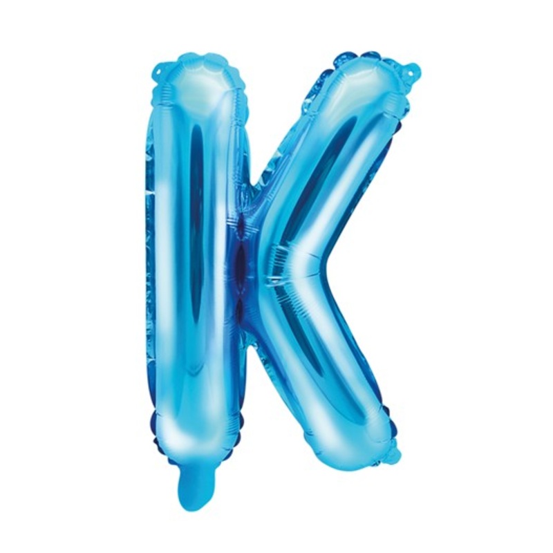 Foil balloon K azure blue 35cm