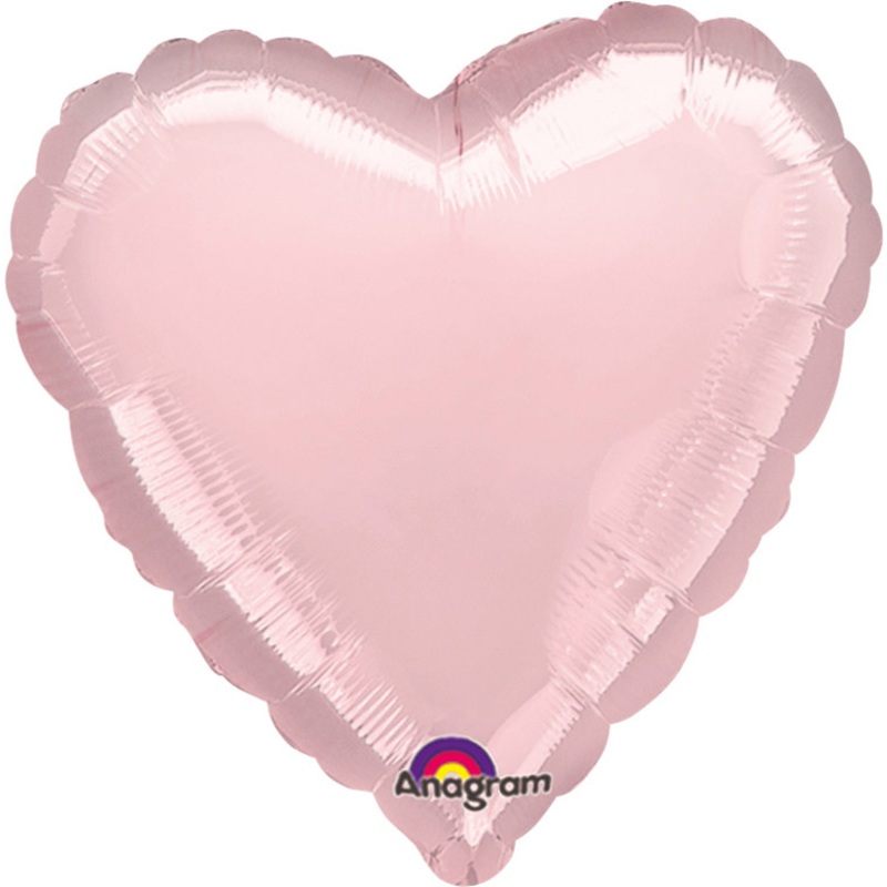 Heart balloon Linda in light pink