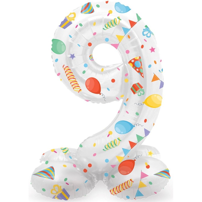 Standing Number 9 Partytime Balloon 72cm