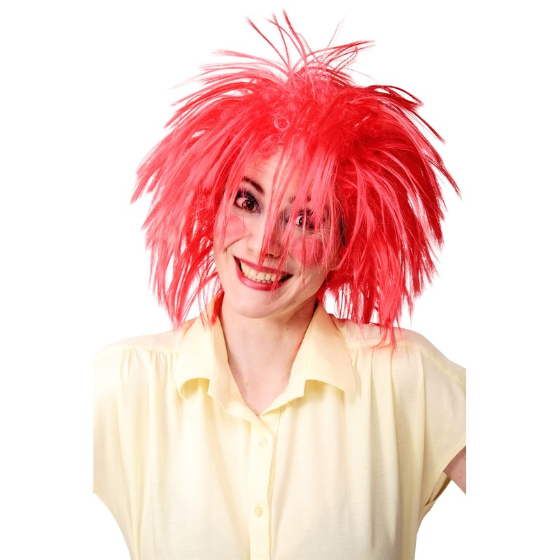 Wig Halloween Men Women Cosplay red wild Pixie Clown Troll Puck Punk WIG027-PC13