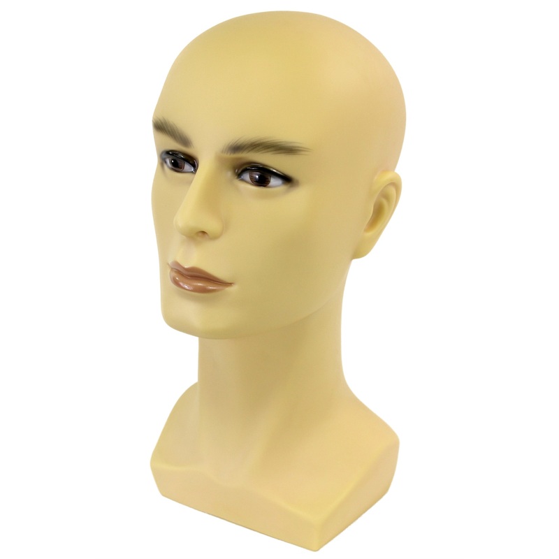 Decoration head male  mannequin head, wig stand, shop display light teint PD2