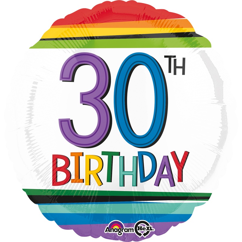 Foil balloon Colorful 30th Birthday