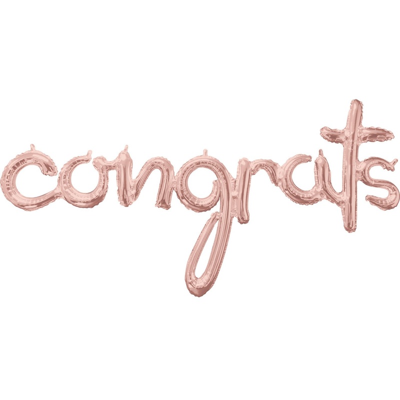 Foil balloon Congrats rose gold 1.42mx 71cm
