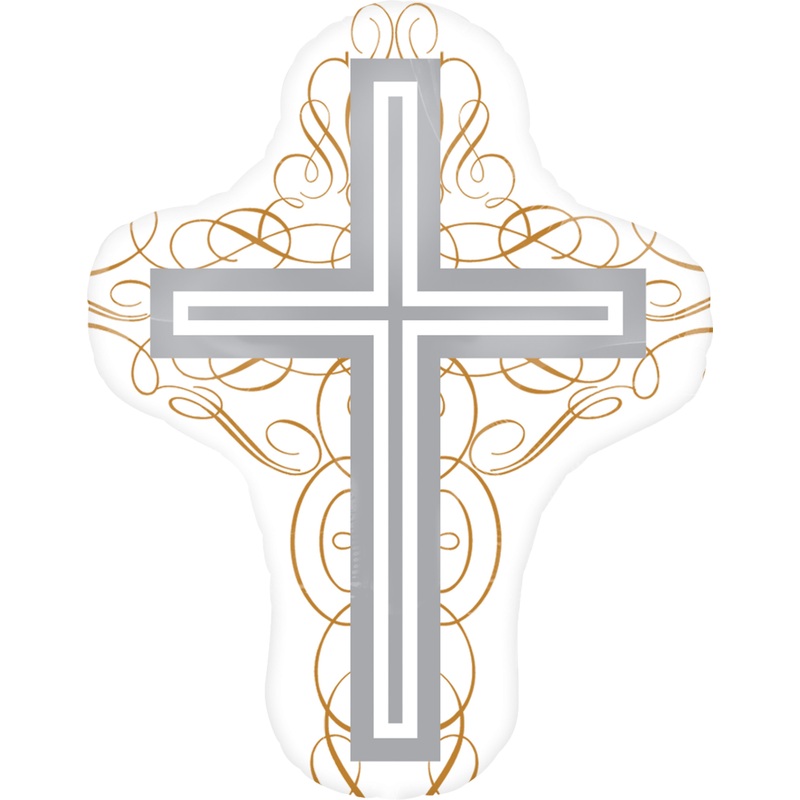 Foil balloon Golden Cross 71 x 58cm