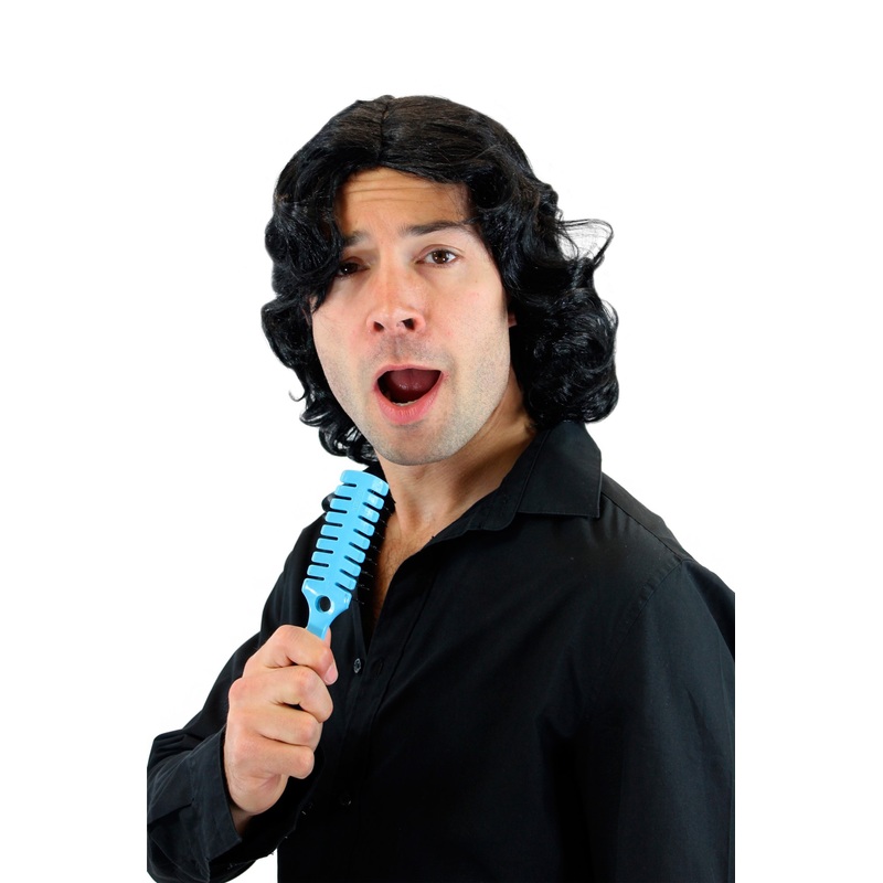 Halloween Carnival Wig black Men Women Gigolo 70ies Popstar Dancer Playboy 3750