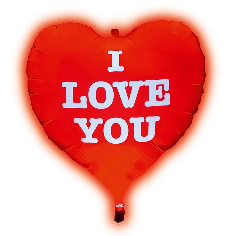 LED heart balloon & balloon weight 65cm