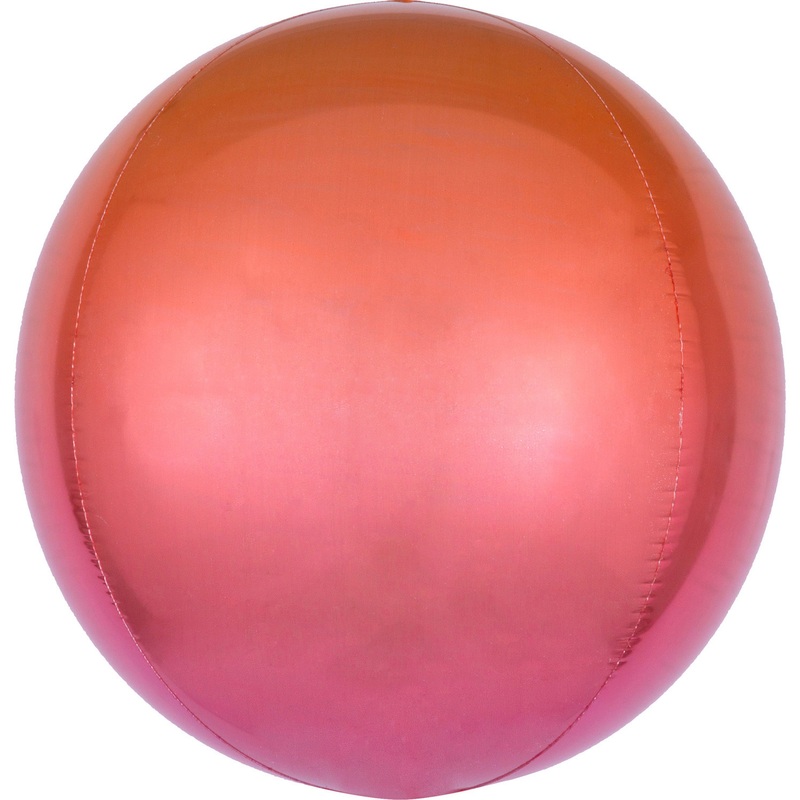 Ombr foil balloon red-orange 40cm