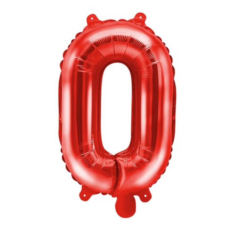 Red O letter balloon 35cm