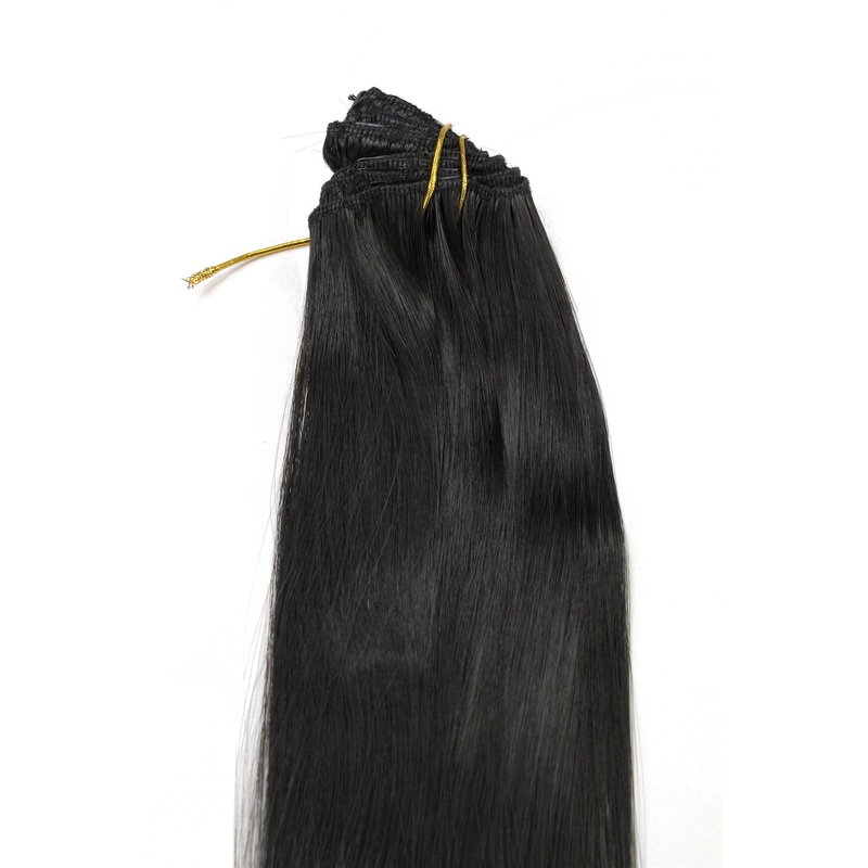 8-piece Clip-in Complete Set Extensions Black Black-Brown EX03-GGO-2