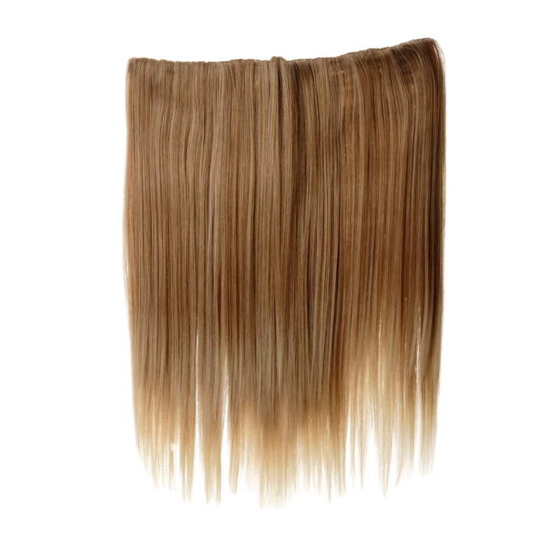 Hairpiece hair extension 5 clips straight blonde mix L30173-27T613