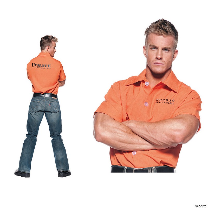 Men’s Orange Prisoner Shirt Costume