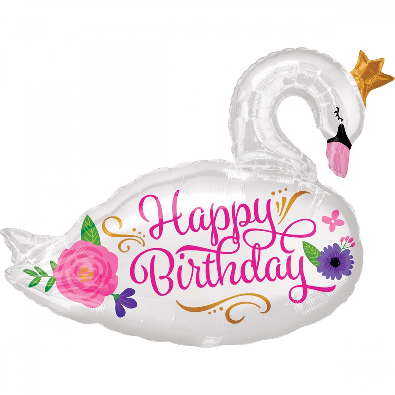 Swan princess foil balloon