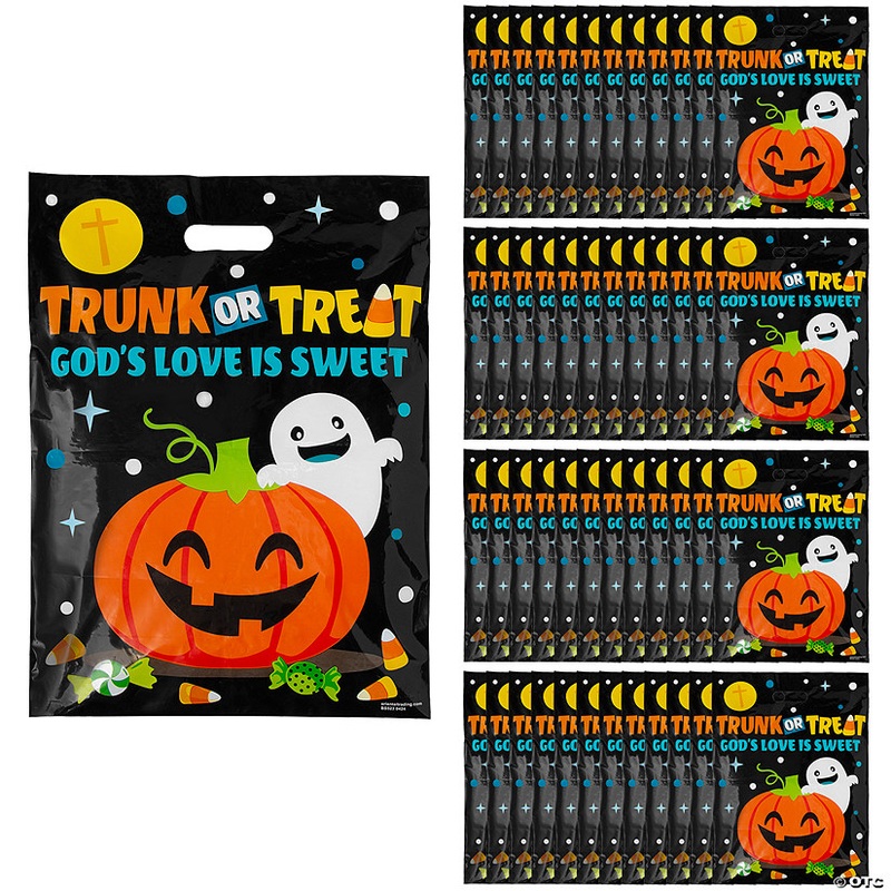 12 1/2 x 17 Bulk 50 Pc. Religious Halloween Trunk-or-Treat Goody Bags