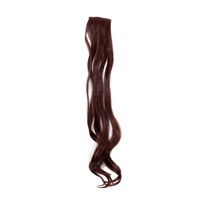 2 Clips Extension strand wavy 65 cm Dark Mahogany Brown YZF-P2C25-33