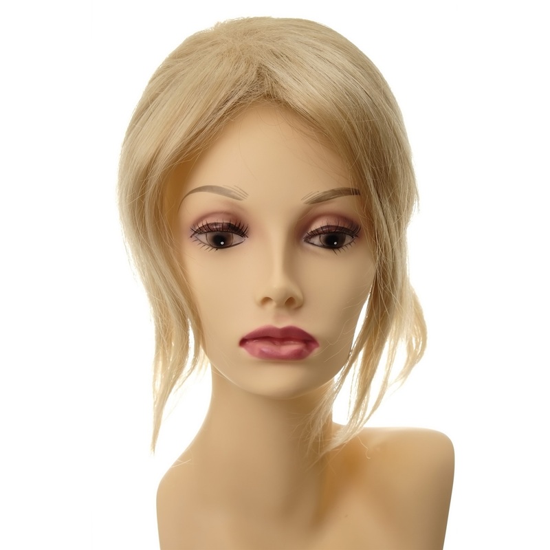 Clip-In Hairpiece Toupe Hair replacement long parting blond mix 3 Clips L056-24BT613