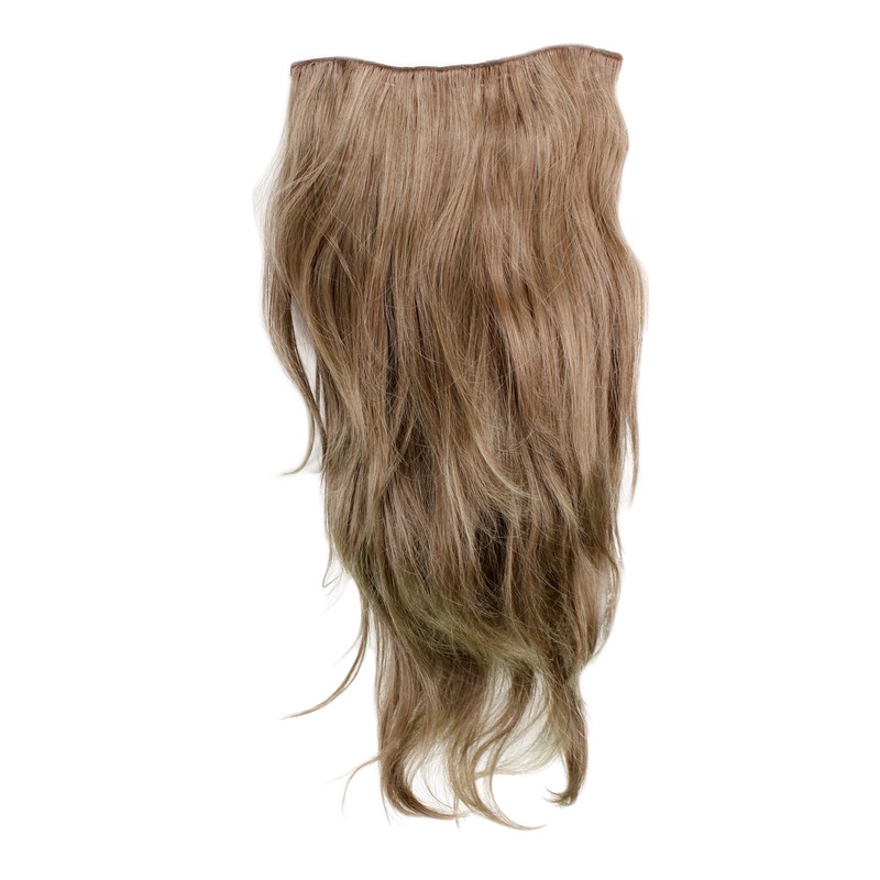 Hairpiece Halfwig 7 Clip In Extension very long straight dark blond H9505