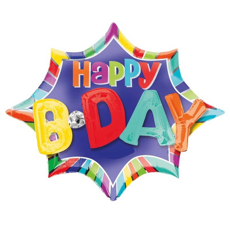 Splash foil balloon Happy B-Day
