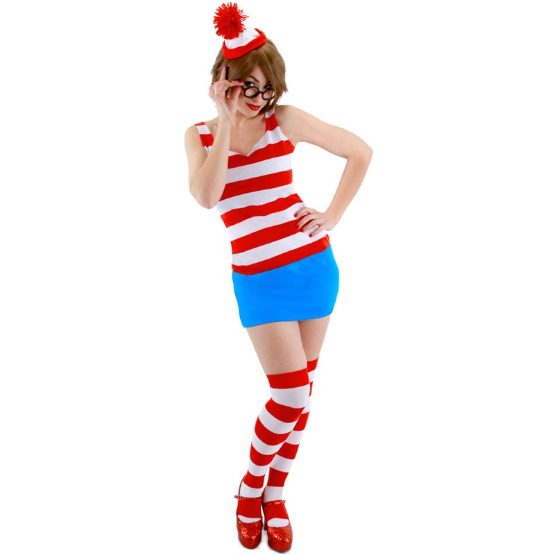 Where’s Waldo Wenda Dress Adult Costume (L/XL) Large/X-Large