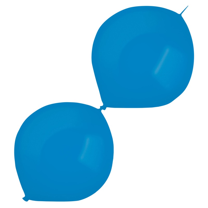 50 metallic garland balloons blue 30cm