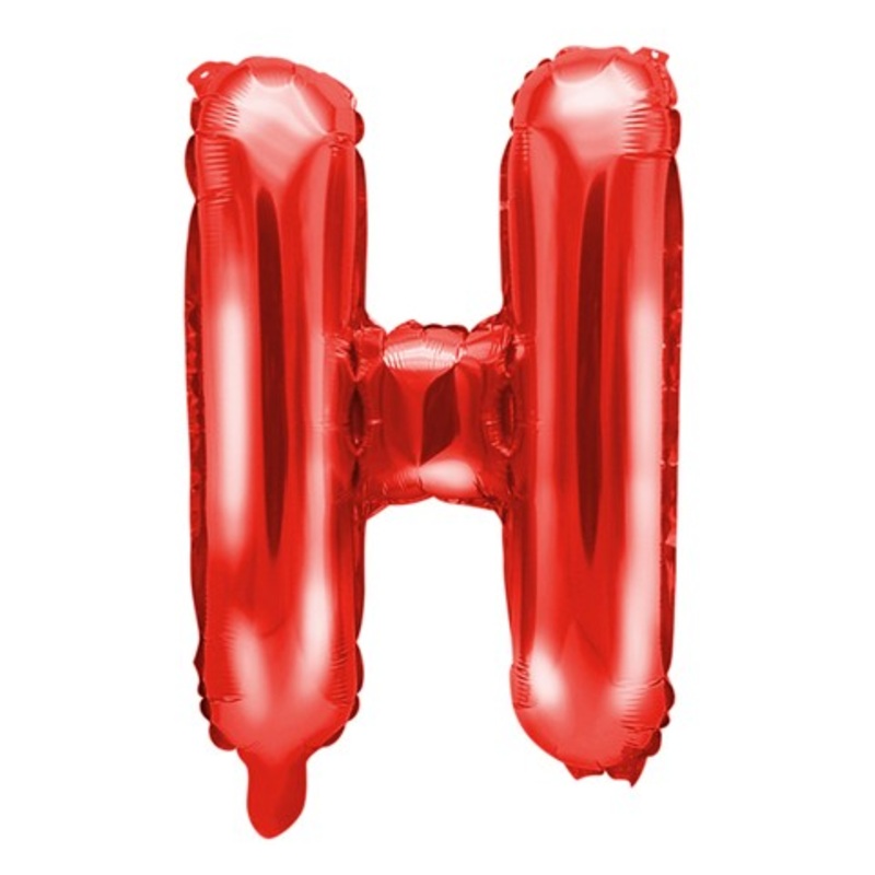 Red H letter balloon 35cm