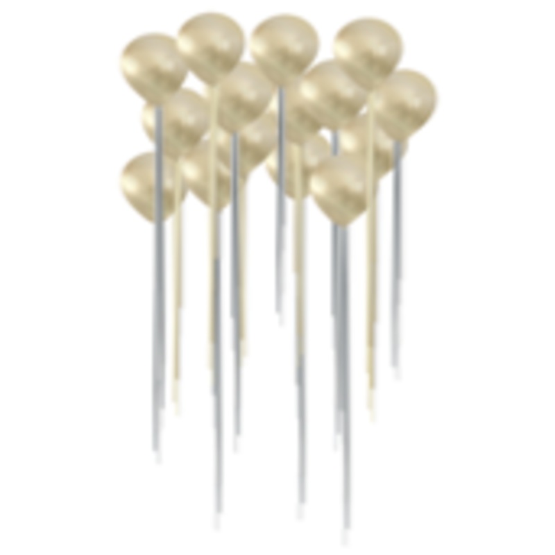 15 latex balloons with balloon ribbon – Golden Rush