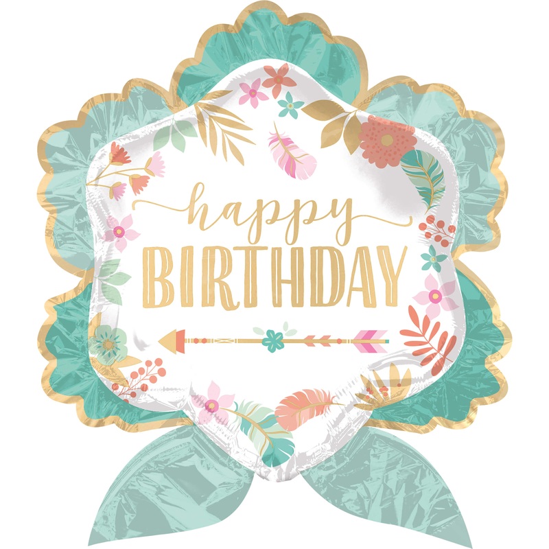 Boho summer flowers balloon