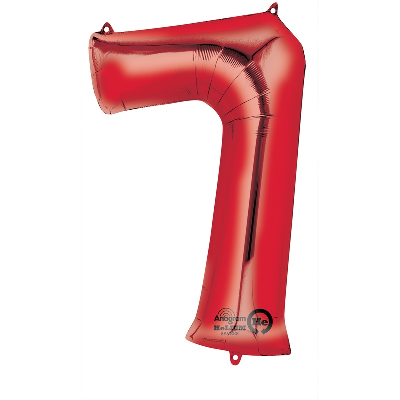 Number balloon 7 red 88cm