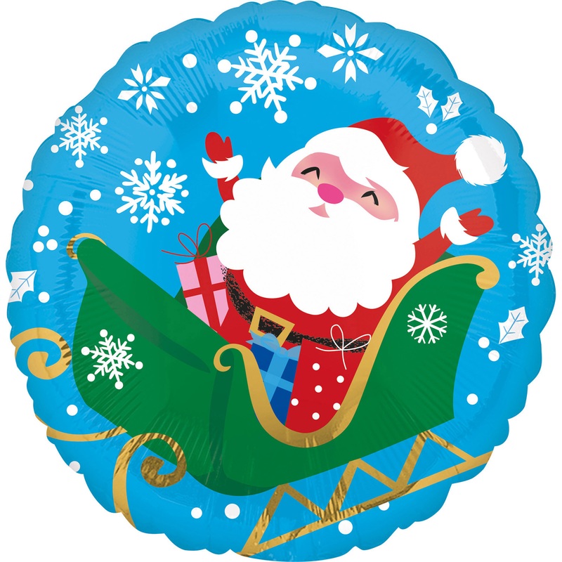 Sleigh ride foil balloon 43cm