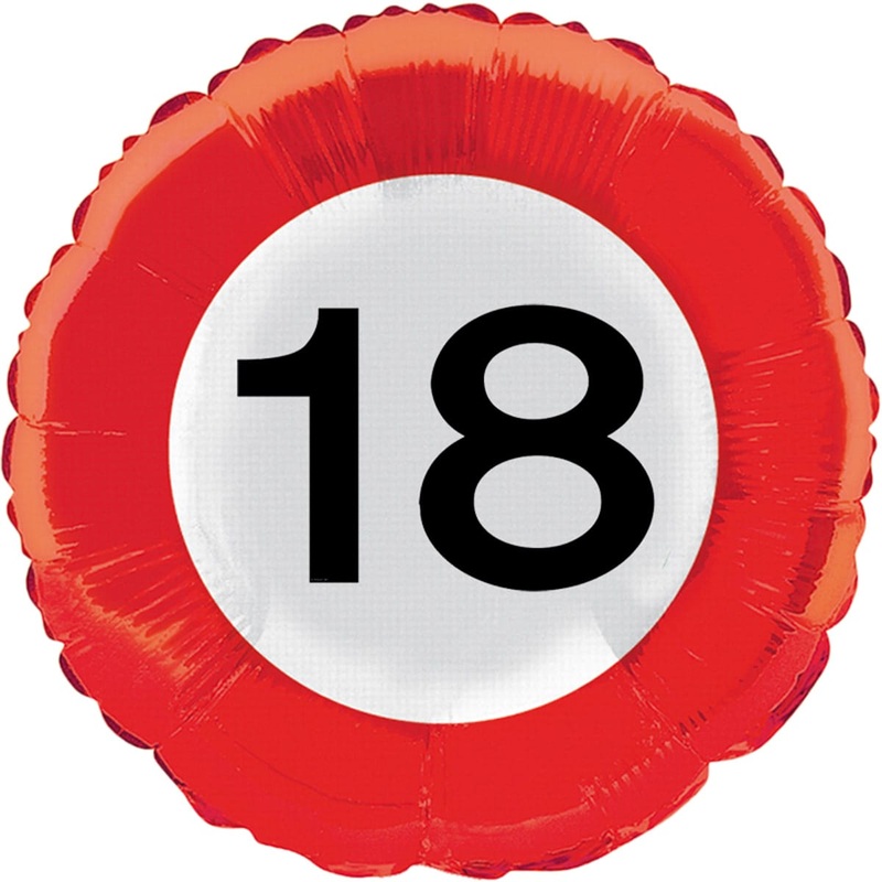 Traffic sign 18 foil balloon 45cm