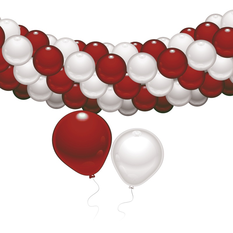 Balloon garland red and white