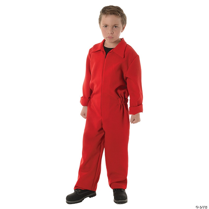 Kids Red Horror Jumpsuit Costume Small 4-6