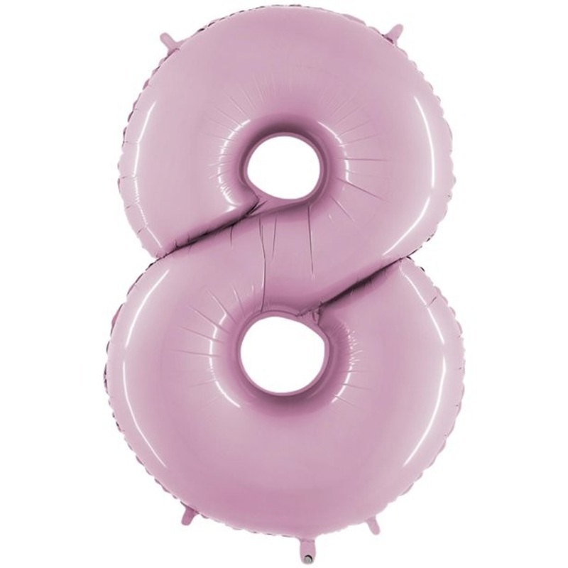 Number 8 pink foil balloon 102cm