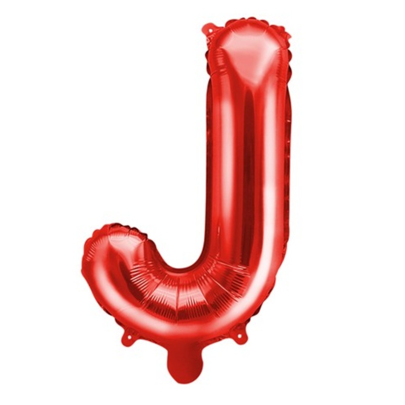 Red J letter balloon 35cm