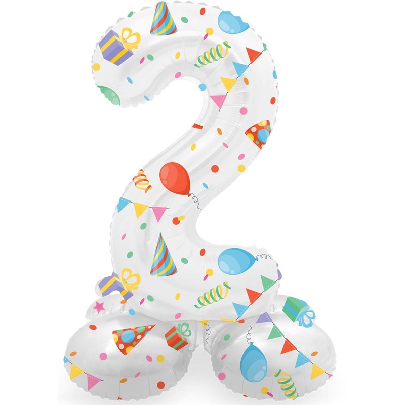 Standing Number 2 Partytime Balloon 41cm