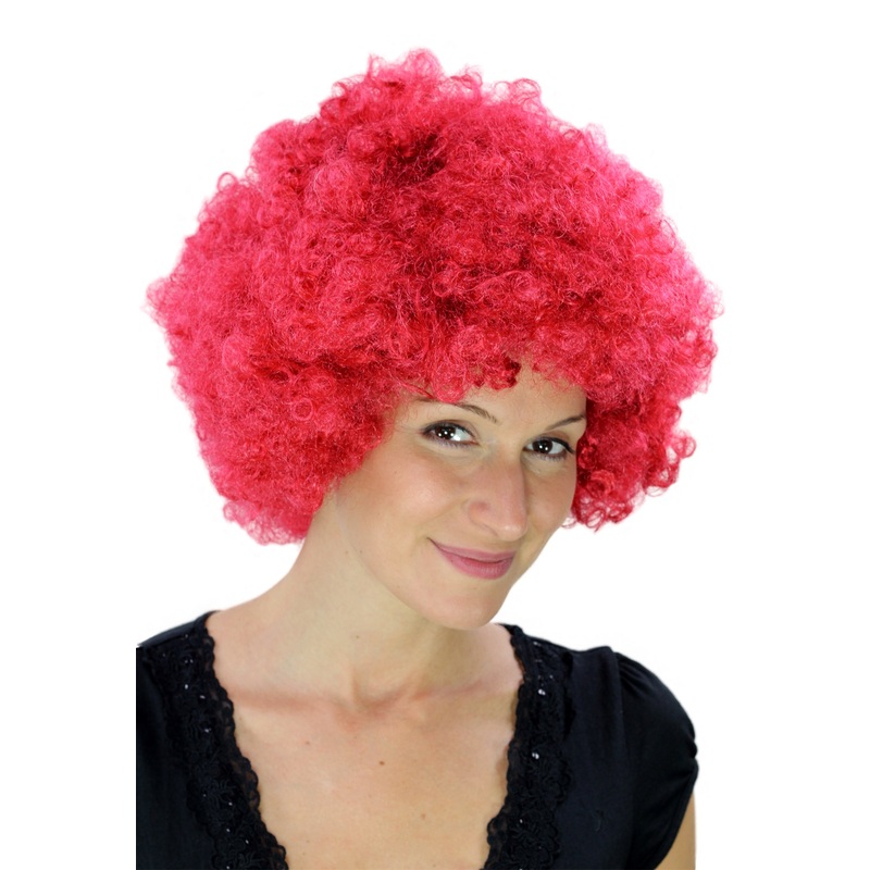 Afro Wig Halloween Carnival Men Women 70s Party Red Hair Disco PW0011-PC12