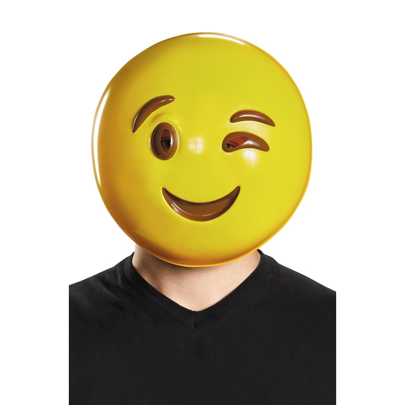 Wink Emoticon Adult Mask Standard