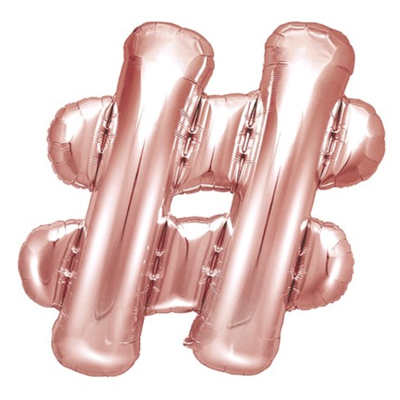# Sign foil balloon rose gold 35cm
