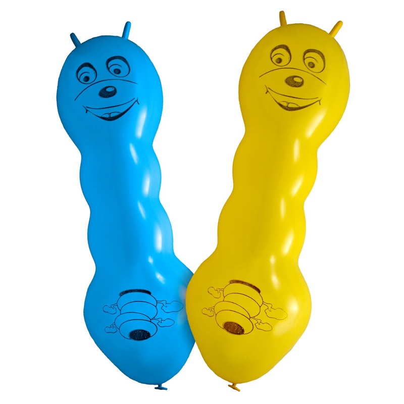 2 caterpillar balloons Ronny & Ronja