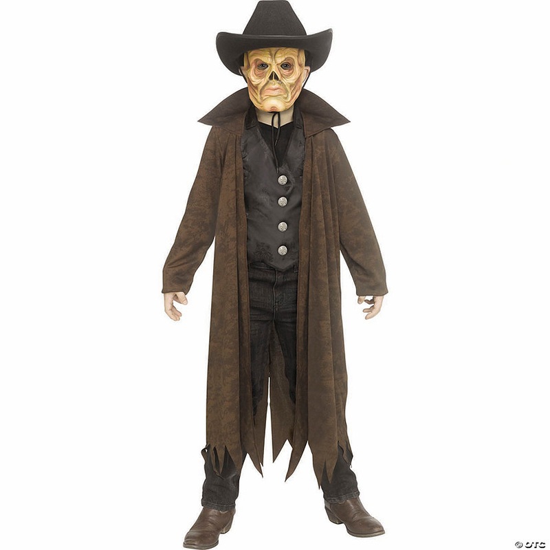Kids Skeleton Ghoul Cowboy Costume