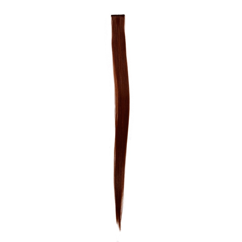 1 Clip Clip-In Strand Hair Extension Straight Red-Brown Rust Brown FKJ-1-30