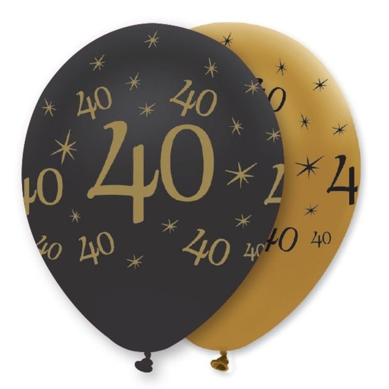 6 Magical 40th Birthday balloons 30cm